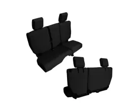 Bartact Black Baseline Performance Rear Split Bench Seat Covers Jeep Wrangler JKU 2007