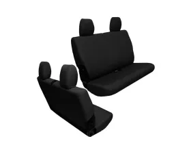 Bartact Black Baseline Performance Rear Bench Seat Covers Jeep Wrangler JK 2013-2018