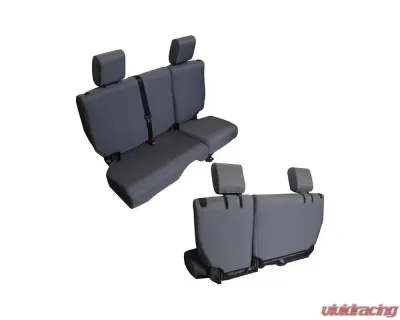 Bartact Graphite Baseline Performance Rear Split Bench Seat Covers Jeep Wrangler JK 2013-2018 - JKBC2013R4G
