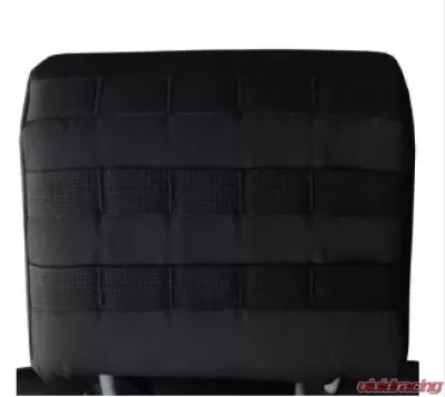Bartact Tactical Series Rear Bench Headrest Covers Black Jeep Wrangler JK 4 Door 2007-2010 - JKHR0710R4MB