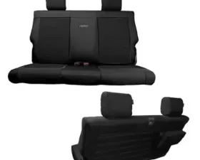 Bartact Tactical Rear Bench Seat Cover Black/Black Jeep Wrangler JK 2 Door 2007-2010