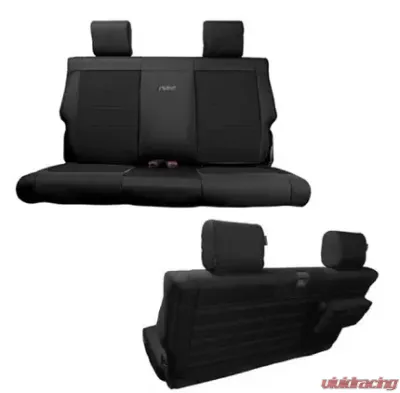 Bartact Tactical Rear Bench Seat Cover Black/Black Jeep Wrangler JK 2 Door 2007-2010 - JKSC0710R2BB