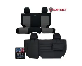 Bartact Black/Graphite Tactical Series Rear Split Bench Seat Covers Jeep Wrangler JK 4 DR 2008-2010