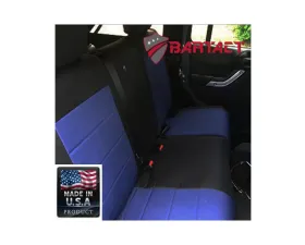 Bartact Black/Navy Tactical Series Rear Split Bench Seat Covers Jeep Wrangler JK 4 DR 2008-2010