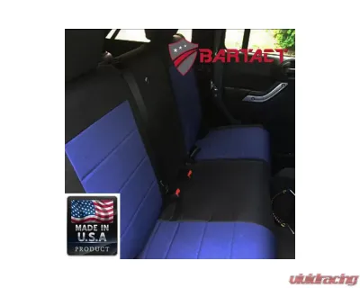 Bartact Black/Navy Tactical Series Rear Split Bench Seat Covers Jeep Wrangler JK 4 DR 2008-2010 - JKSC0810R4BT