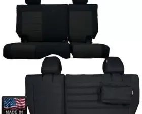 Bartact Coyote/Coyote Tactical Series Rear Bench Split Seat Covers Jeep Wrangler JK 4 DR 2011-2012