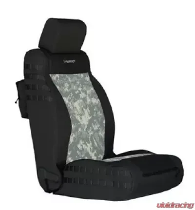 Bartact Tactical Front Seat Covers Black/Acu Camo Jeep Wrangler JK Unlimited 2007-2010 - JKTC0710FPBA