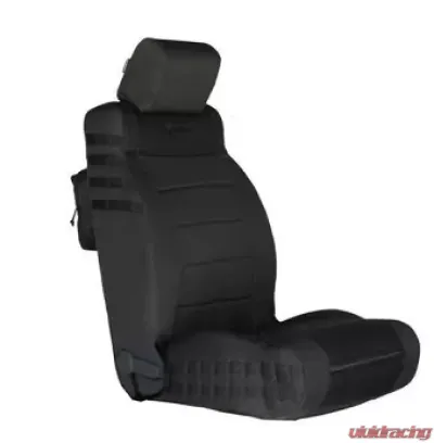 Bartact Tactical Front Seat Covers Black/Black Jeep Wrangler JK Unlimited 2007-2010 - JKTC0710FPBB