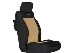 Bartact Tactical Front Seat Covers Black/Coyote Jeep Wrangler JK Unlimited 2007-2010
