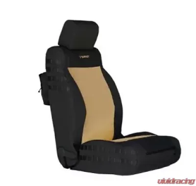 Bartact Tactical Front Seat Covers Black/Coyote Jeep Wrangler JK Unlimited 2007-2010 - JKTC0710FPBC