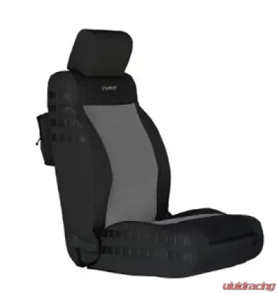 Bartact Tactical Front Seat Covers Black/Graphite Jeep Wrangler JK Unlimited 2007-2010 - JKTC0710FPBG