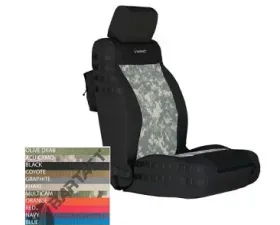 Bartact Tactical Front Seat Covers Black/Multicam Jeep Wrangler JK Unlimited 2007-2010