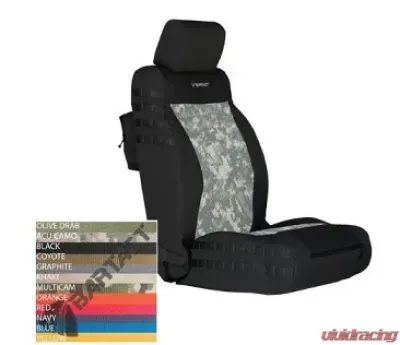 Bartact Tactical Front Seat Covers Black/Multicam Jeep Wrangler JK Unlimited 2007-2010 - JKTC0710FPBM