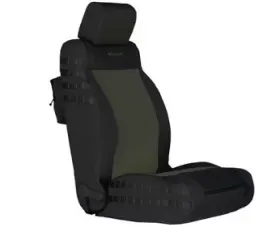 Bartact Tactical Front Seat Covers Black/Olive Drab Jeep Wrangler JK Unlimited 2007-2010
