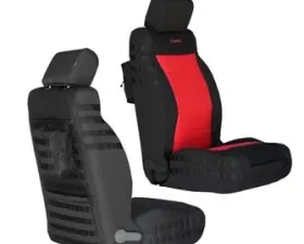 Bartact Tactical Front Seat Covers Black/Red Jeep Wrangler JK Unlimited 2007-2010