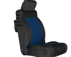 Bartact Tactical Front Seat Covers Black/Blue Jeep Wrangler JK Unlimited 2007-2010