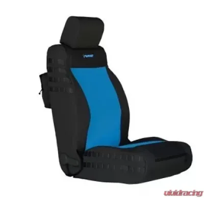 Bartact Tactical Front Seat Covers Black/Blue Jeep Wrangler JK Unlimited 2007-2010 - JKTC0710FPBU