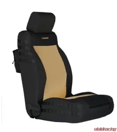 Bartact Tactical Front  Seat Cover Black/Khaki Jeep Wrangler JK 2011-2012 - JKTC1112FPBK