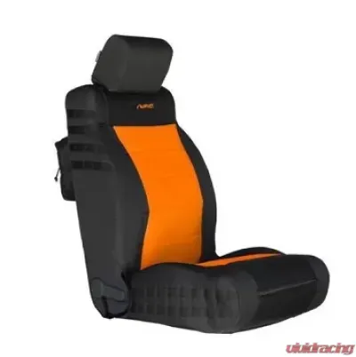 Bartact Tactical Front Seat Cover Black/Orange Jeep Wrangler JK 2011-2012 - JKTC1112FPBN
