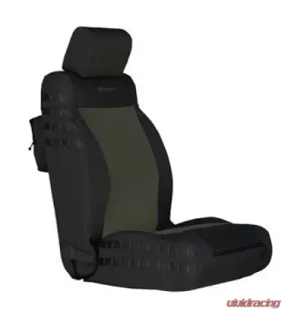 Bartact Tactical Front  Seat Cover Black/Olive Drab Jeep Wrangler JK 2011-2012 - JKTC1112FPBO