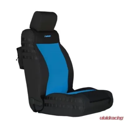 Bartact Tactical Front Seat Cover Black/Blue Jeep Wrangler JK 2011-2012 - JKTC1112FPBU