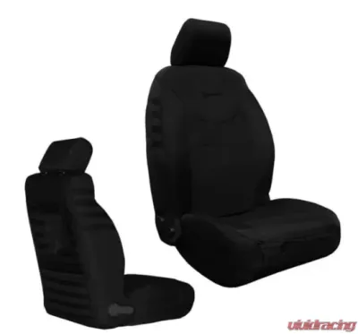 Bartact Tactical Front Seat Covers Black/Black Jeep Wrangler JK 2013-2018 - JKTC2013FPBB