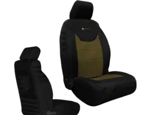 Bartact Tactical Front Seat Covers Black/Coyote Jeep Wrangler JK 2013-2018