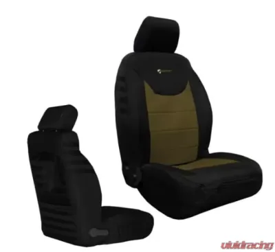 Bartact Tactical Front Seat Covers Black/Coyote Jeep Wrangler JK 2013-2018 - JKTC2013FPBC