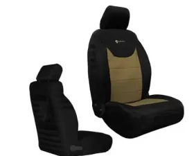 Bartact Tactical Front Seat Covers Black/Khaki Jeep Wrangler JK 2013-2018