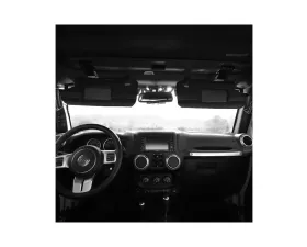 Bartact Black Sun Visor Covers Pair w/ PALS Webbing for Molle Attachments for Visors With Mirrors Jeep Wrangler JK | JKU 2007-2018
