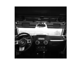 Bartact Graphite Sun Visor Covers Pair w/ PALS Webbing for Molle Attachments for Visors With Mirrors Jeep Wrangler JK | JKU 2007-2018