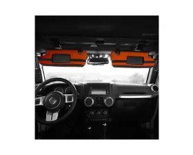 Bartact Orange Sun Visor Covers Pair w/ PALS Webbing for Molle Attachments for Visors With Mirrors Jeep Wrangler JK | JKU 2007-2018