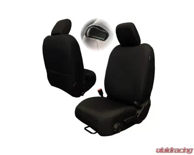 Bartact Black Baseline Performance Front Seat Covers Pair Jeep Wrangler JL 2 DR 2018+ - JLBC2018F2B
