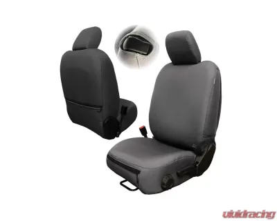 Bartact Graphite Baseline Performance Front Seat Covers Pair Jeep Wrangler JL 2 DR 2018+ - JLBC2018F2G