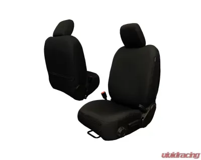 Bartact Black Baseline Performance Front Seat Covers Pair Jeep Wrangler JL 4 DR 2018+ - JLBC2018FPB