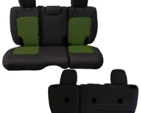 Bartact Tactical Rear Split Bench Seat Cover Black/Olive Drab Jeep Wrangler JL 4-Door 2018-2024