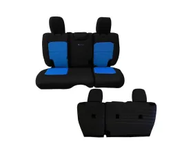 Bartact Black/Blue Tactical Rear Bench Seat Covers Jeep Wrangler JL 4 DR w/o Fold Down Armrest 2018-2024
