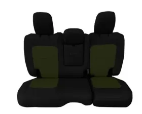 Bartact Tactical Rear Split Bench Seat Cover Black/Olive Drab Jeep Wrangler JL 4-Door 2018-2024