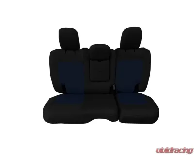 Bartact Black/Navy Tactical Rear Bench Seat Covers Jeep Wrangler JL w/Fold Down Armrest 4 DR 2018-2024 - JLSC2018RFBT