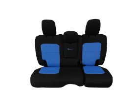 Bartact Black/Blue Tactical Rear Bench Seat Covers Jeep Wrangler JL w/Fold Down Armrest 4 DR 2018-2024