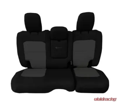 Bartact Tactical Rear Split Bench Seat Cover Black/Graphite Jeep Wrangler JL 4-Door 2018-2024 - JLSC2018RFGG