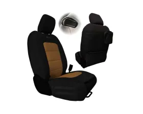 Bartact Black/Coyote Tactical Front Seat Covers Jeep Wrangler JL 2 DR 2018-2024