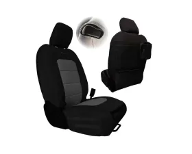 Bartact Black/Gray Tactical Front Seat Covers Jeep Wrangler JL 2 DR 2018-2024