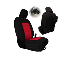 Bartact Black/Red Tactical Front Seat Covers Jeep Wrangler JL 2 DR 2018-2024