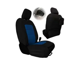 Bartact Black/Blue Tactical Front Seat Covers Jeep Wrangler JL 2 DR 2018-2024