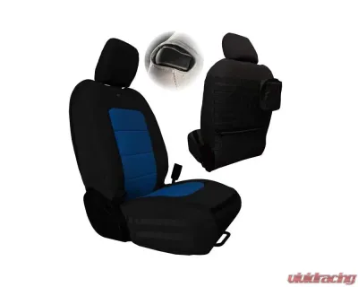 Bartact Black/Blue Tactical Front Seat Covers Jeep Wrangler JL 2 DR 2018-2024 - JLTC2018F2BU