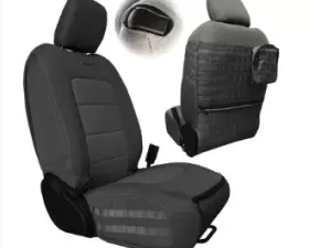 Bartact Tactical Bench Front Seat Covers Graphite/Graphite Jeep Wrangler JL 2 -Door 2018-2024