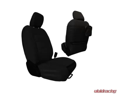 Bartact Black/Black Tactical Front Seat Covers Jeep Wrangler JL 4 DR 2018-2024 - JLTC2018FPBB