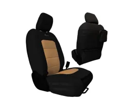 Bartact Black/Khaki Tactical Front Seat Covers Jeep Wrangler JL 4 DR 2018-2024