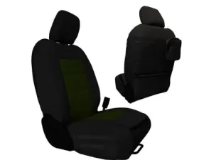 Bartact Tactical Bench Front Seat Covers Black/Olive Drab Jeep Wrangler JL 2018-2024